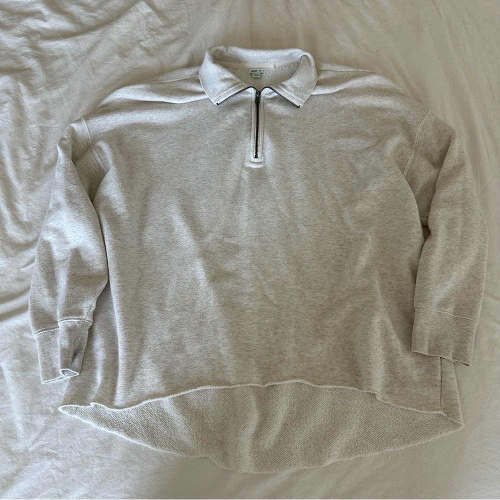 SOLD Cream aerie half zip sweatshirt - Picture 2 of 4